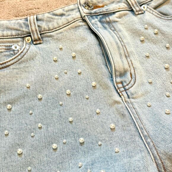 NWT* Generation Love Vita Pearl Emb Denim Shorts - Light Blue - Picture 4 of 8